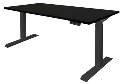 Bureau assis-debout électrique Ototo | LxP 1400 x 800 mm | Boutons de mémorisation | Blanc | Piètement noir | Novigami